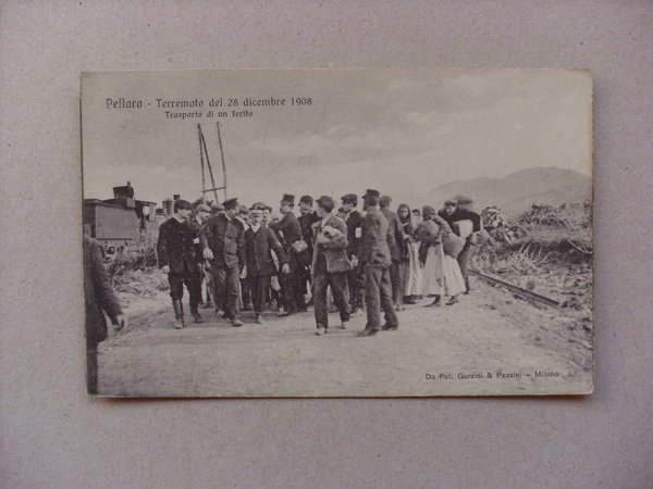 Cartolina Reggio Calabria "PELLARO - Terremoto 28 Dicembre 1908" Trasporto …