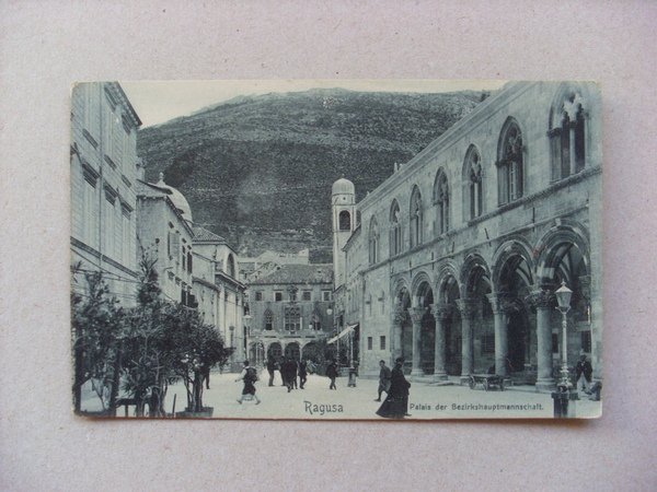 Cartolina RAGUSA - Palais der Bezirkshauptmannschaft. Primi´900