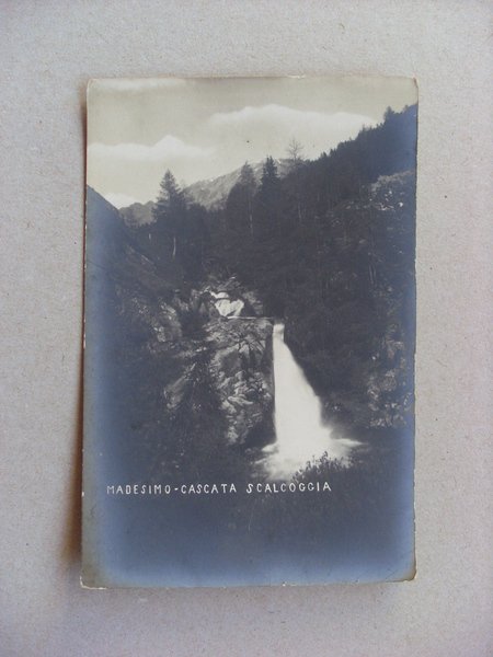 Cartolina fotografia ai sali d´argento MADESIMO - Cascata Scalcoggia (Sondrio)