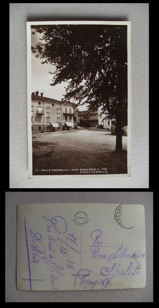 Cartolina / postcard Valle Chiusella - Vico Canavese (Torino) Piazza …