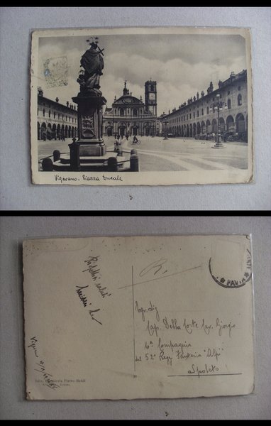 Cartolina / postcard Vigevano (Pavia) Piazza Ducale 1936