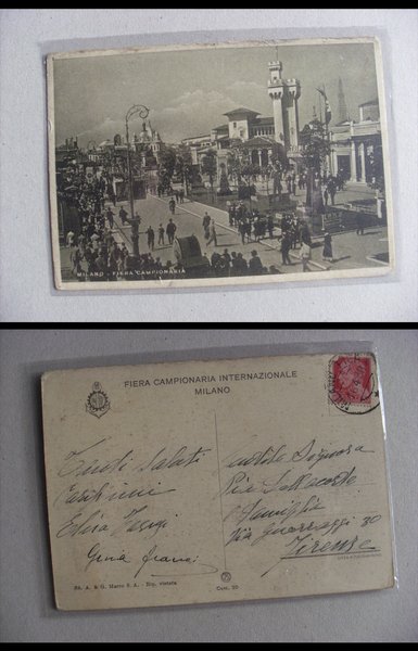 Cartolina / postcard MILANO - Fiera Campionaria Internazionale 1938