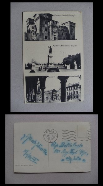 Cartolina / postcard MANTOVA - Castello S.Giorgio. Monumento a Virgilio. …