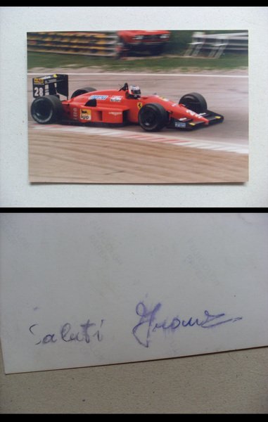 Fotografica / foto FORMULA 1 / Ferrari. Con dedica presunta …