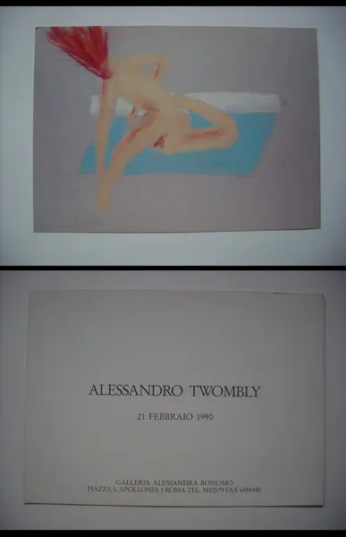 *Invito mostra ALESSANDRO TWOMBLY. 21 Febbraio 1990 - Galleria Alessandra …