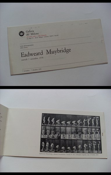 Invito mostra EADWEARD MUYBRIDGE 1978 - Galleria del Milione (Milano)