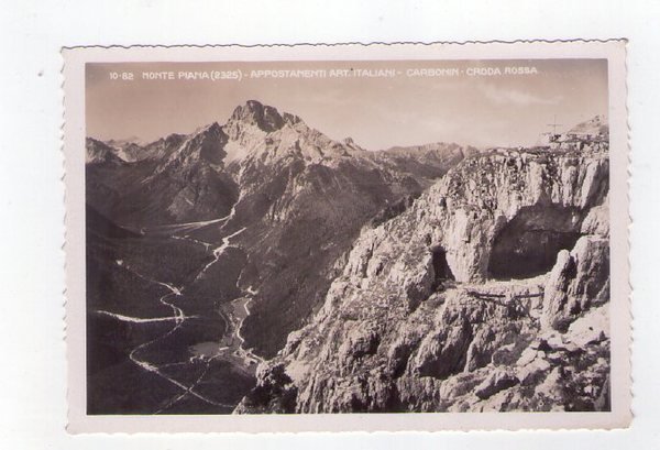 Cartolina / postcard Monte Piana - Appostamenti Artiglieri Italiani - …