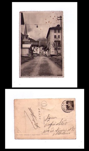 Cartolina / postcard In Valsesia - ALAGNA (Vercelli) Corso Regina …