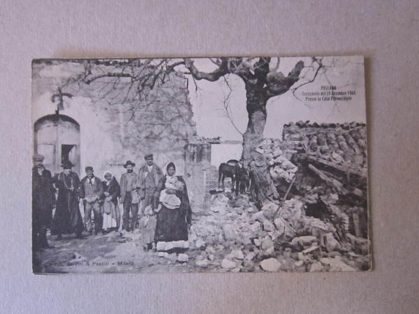 Cartolina Reggio Calabria "PELLARO - Terremoto 28 Dicembre 1908. Presso …