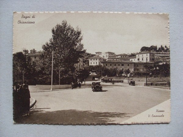 Cartolina / postcard Bagni di CHIANCIANO (Siena) Piazza V. Emanuele