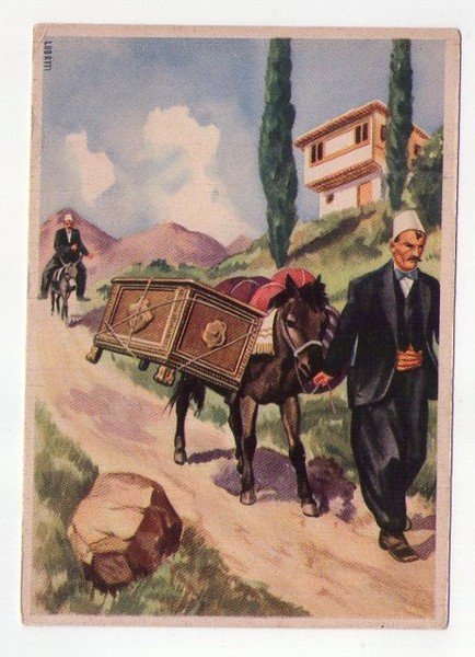 Cartolina / postcard ALBANIA "Trasporto del corredo della sposa" Ediz. …