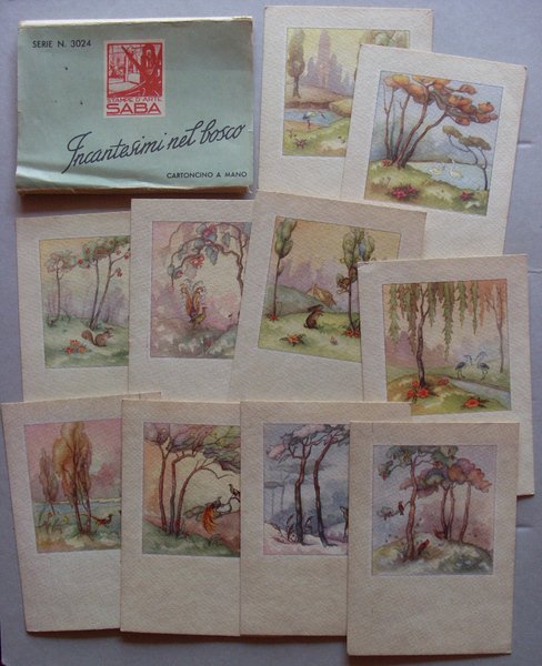 10 Cartoline / postcards "Incantesimi nel bosco" Serie N.3024. Cartoncino …