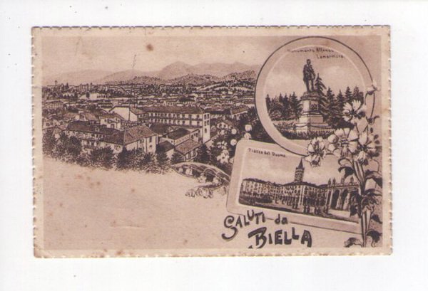 Cartolina Saluti da BIELLA 1933