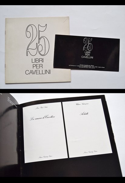 *"25 Libri per Cavellini" GUGLIELMO ACHILLE CAVELLINI - Cenobio Visualità …