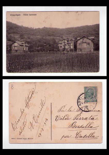 Cartolina / postcard Campo Ligure / Campoligure (Genova) - Villini …