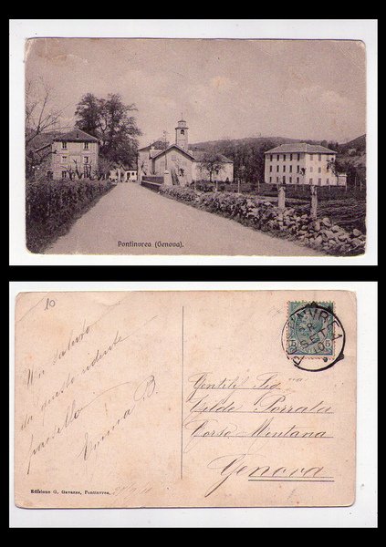 Cartolina / postcard Pontinvrea (Genova - Savona) 1910.