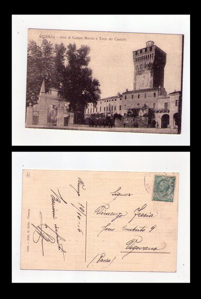 Cartolina / postcard VICENZA - Arco di Campo Marzio e …