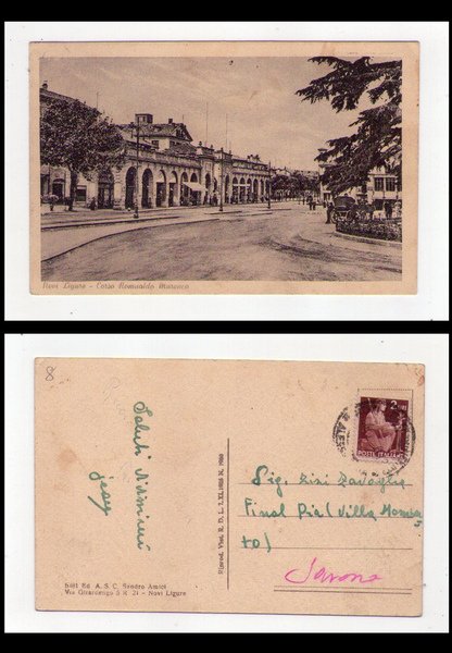 Cartolina / postcard Novi Ligure (Alessandria) Corso Romualdo Marenco
