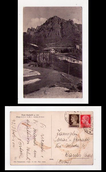 Cartolina / postcard Piani Resinelli (Lecco) Pufugio S.E.L. - C.A.I. …