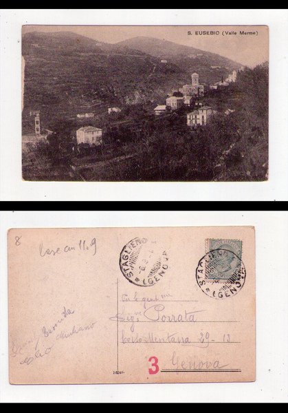 Cartolina / postcard Sant'Eusebio (Valle Merme)