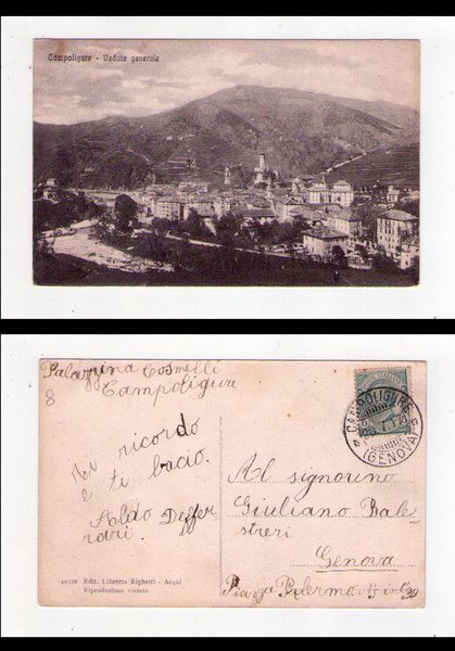 Cartolina / postcard Campoligure / Campo Ligure (Genova) Veduta generale. …