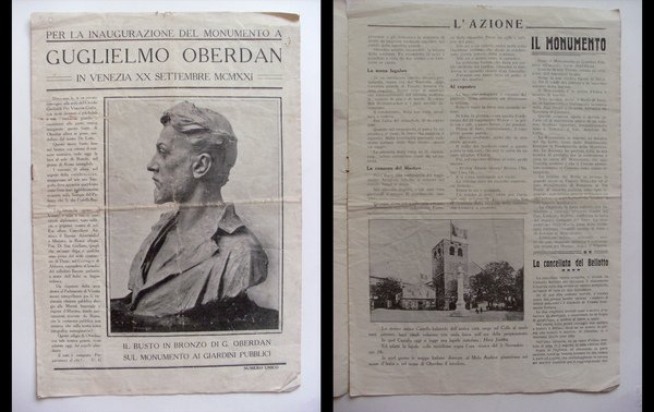 Numero Unico: Per la inaugurazione del monumento a GUGLIELMO OBERDAN …