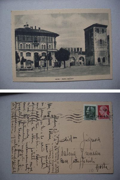 Cartolina UDINE - Porta Aquileia 1944