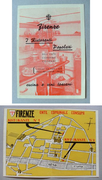 Brochure "FIRENZE - I Ristoranti Popolari. Ente Comunale Consumi. Cucina …