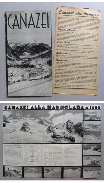 Brochure "CANAZEI alla Marmolada - Azienda Autonoma di Soggiorno" 1946 …