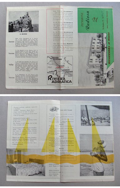 Brochure "Pensione Radiosa - RIVAZZURRA di Rimini"