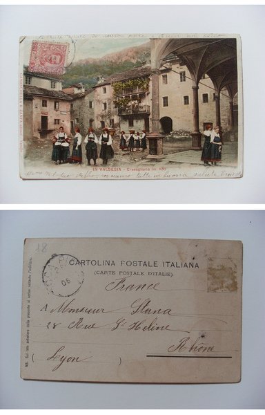 Cartolina / postcard IN VALSESIA - Cravagliana. Primi´900