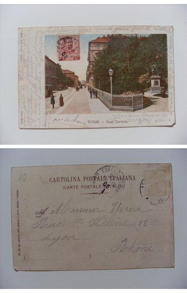 Cartolina / postcard TURIN / Torino - Rue Cernaia 1906