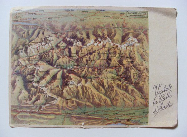 Cartolina / postcard La Valle d'Aosta - Carta Plastigrafica. Omaggio …