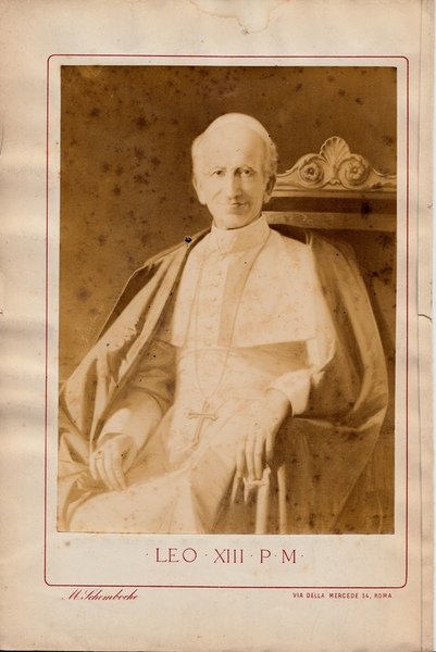 Papa Leone XIII nato Gioacchino Pecci. Fotografia originale dello studio …