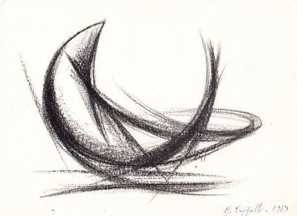 *Carmelo Cappello. Litografia per auguri natalizi. 1969