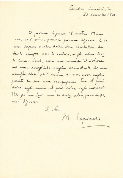 Michele Saponaro. (S. Cesario di Lecce 1885, Milano 1959). Scrittore. …