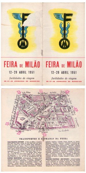 Depliant Feira de Milão - Fiera di Milano 1951. All´interno …