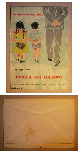 Cartolina / cartoncino "12 Novembre 1961 - Festa del Babbo …