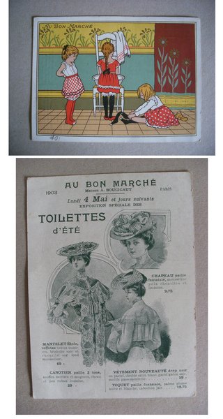 Cartolina pubblicitaria "Au Bon Marchè - Maison A.Boucicaut. PARIS 1903."