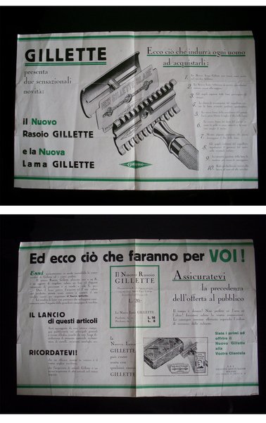 Depliant Lama / Rasoio GILLETTE Anni´30