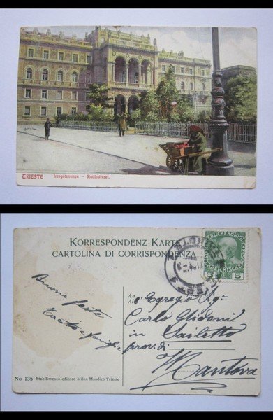 Cartolina / postcard TRIESTE - Luogotenenza. Statthalterei. 1908 ca.