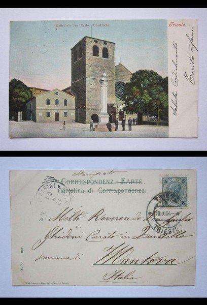 Cartolina / postcard TRIESTE - Cattedrale San Giusto. Domkirche. 1904.