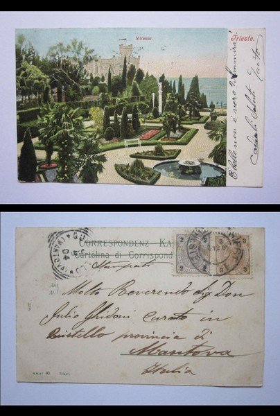 Cartolina / postcard TRIESTE - Miramar. 1904