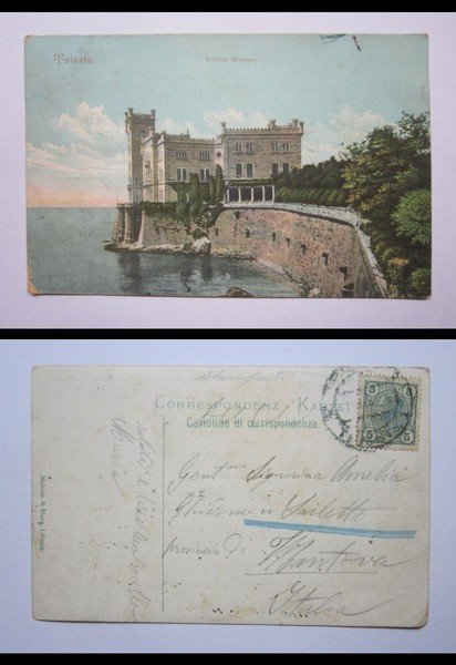 Cartolina / postcard TRIESTE - Schloss Miramar. Primi'900