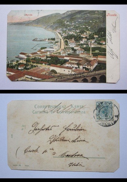 Cartolina / postcard TRIESTE - Barcola. 1905 ca.