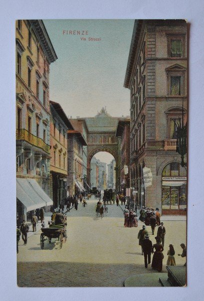Cartolina / postcard FIRENZE - Via Strozzi. Ed.Dr.Trenkler Co. Lipsia