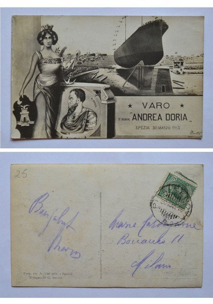 Cartolina / postcard Varo della Regia Nave "Andrea Doria" - …