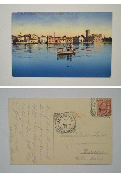 Cartolina / postcard Lago di Garda. Lazise, veduta generale. 1911