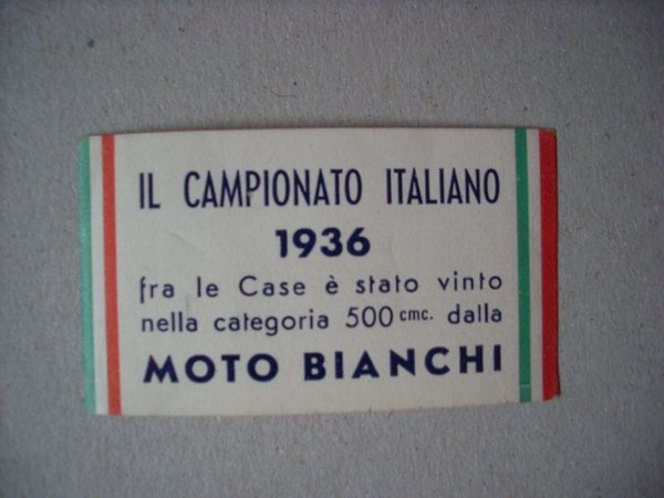 "Il Campionato Italiano 1936 fra le Case vinto da MOTO …