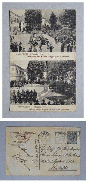 Cartolina / postcard CAPORETTO 1914 - 1919. 52° DIVISIONE ALPINA. …